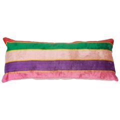 Antique Pillow Made Out of a Early 20th Century Uzbek Silk Velvet