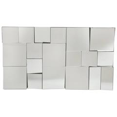 Geometric Wall Mirror 1970s striking juxtaposed geometric multi-directional large wall Geometric Wall Mirror 1970s striking juxtaposed geometric multi-directional large wall