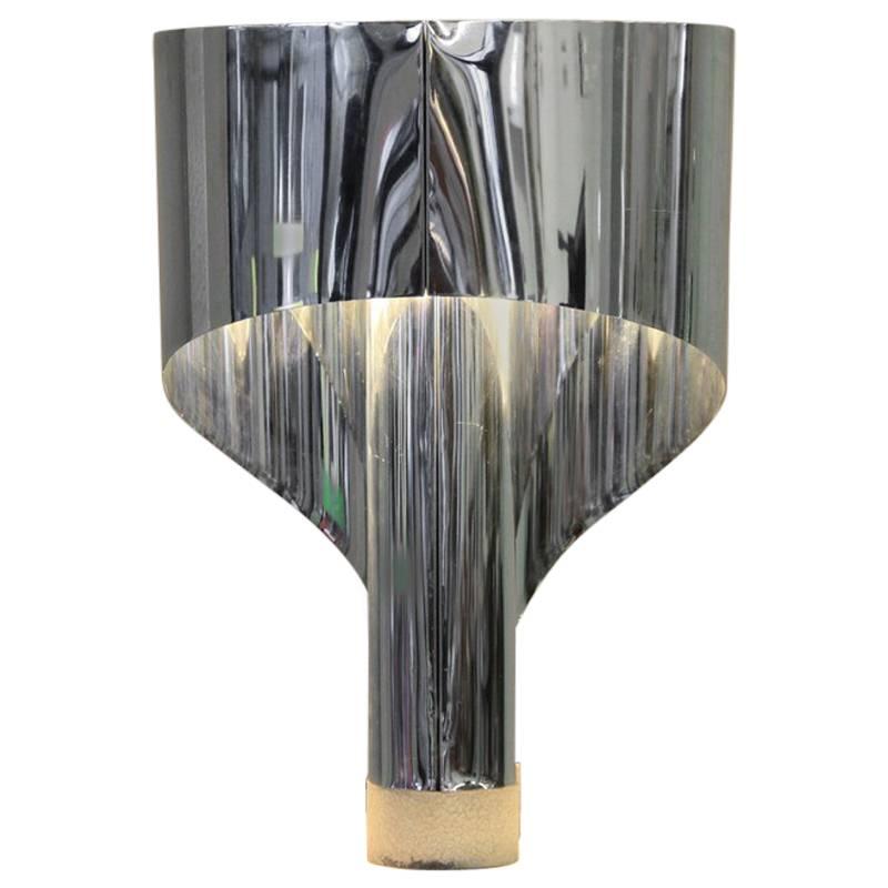 Stilnovo Stainless Steel Table Lamp, 1970s