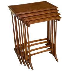 Edwardian Satinwood Nest of Tables