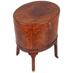 Antique Fine George III Period Mahogany Oval Wine-Cooler