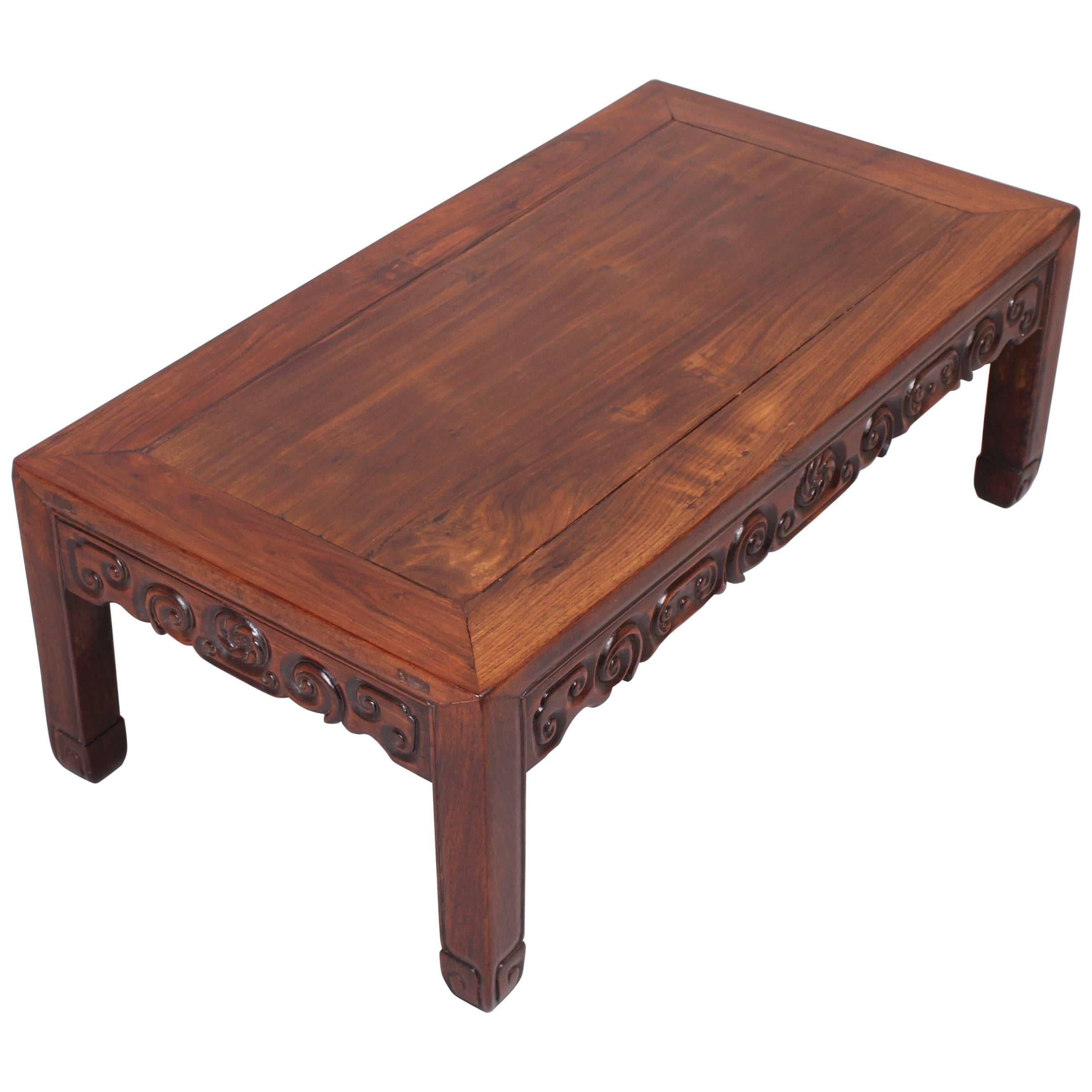 19th Century Chinese Hardwood, Probably Huanghuali, Low Tea-Table