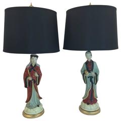 Pair of Vintage Asian Lamps