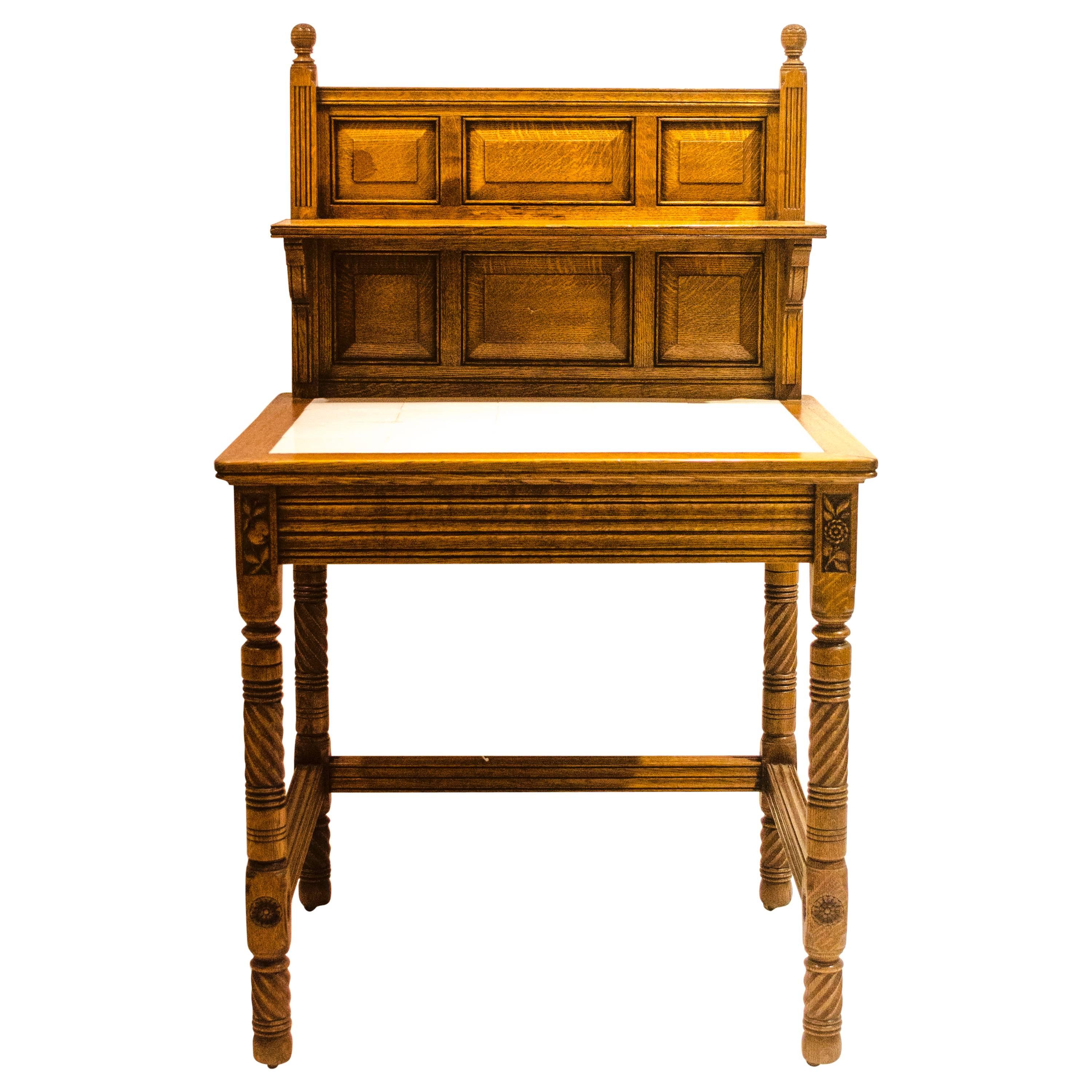 Bruce Talbert. An Arts & Crafts Oak Washstand probably made by Gillows 