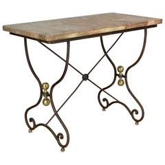 French Marble-Top Pastry Table