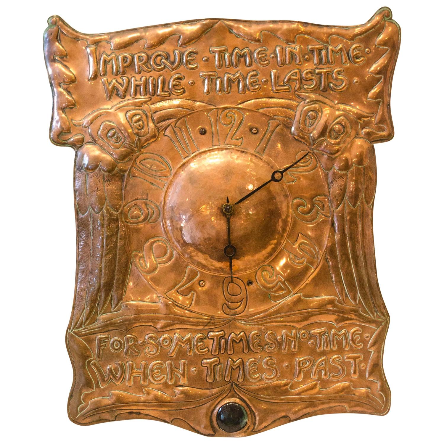 Arts and Crafts Wall Clock by Liberty and Co For Sale at 1stdibs