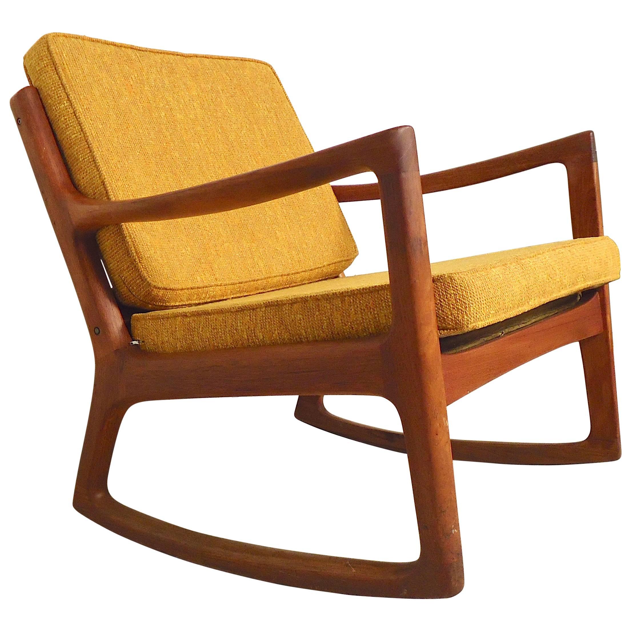 Ole Wanscher Designed Mid-Century Rocking Chair