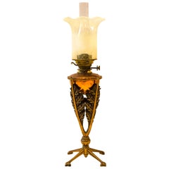 Rare lampe à huile Arts & Crafts par WAS Benson