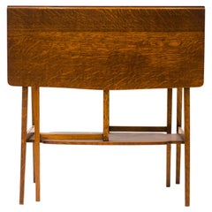 A Good Quality Arts & Crafts Oak Drop Leaf Side Table by Liberty and Co.