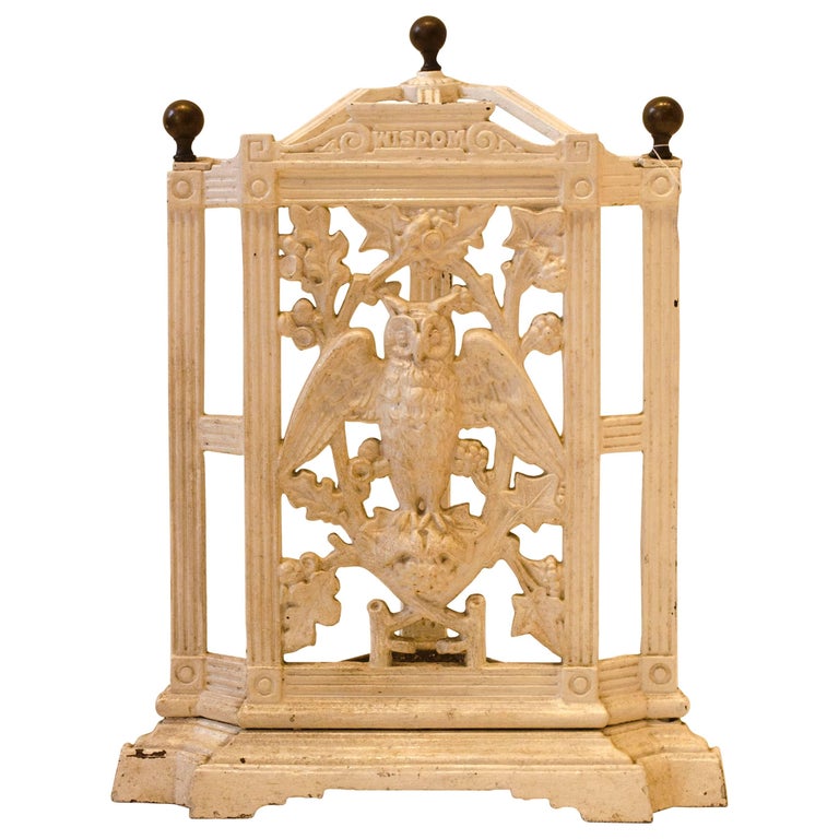 Arts and Crafts Cast Iron Corner Stickstand by Falkirk Foundry at 1stDibs
