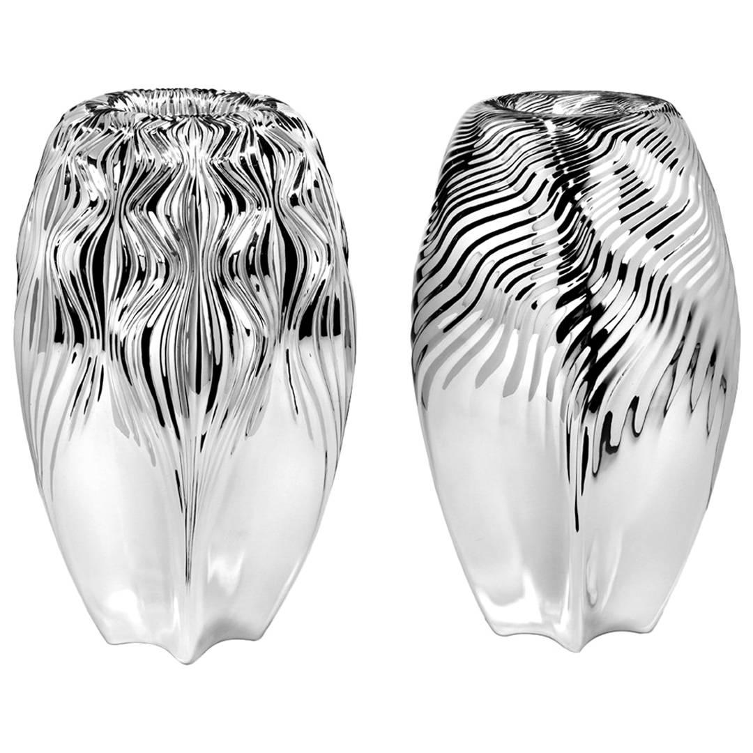 Zaha Hadid Sterling Silver Vase by Wiener Silber Manufactur