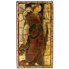 Aesthetic Movement Leaded and Painted Glass Window Panel by W. F. Dixon 4