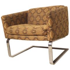 Milo Baughman Style Cantilever Tub Chair 4