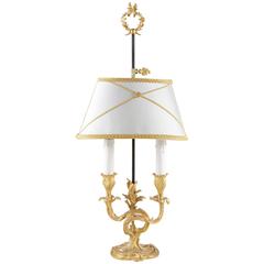 19th Century French Gilt Bronze Louis XV Style Candelabra Transformed Lamp