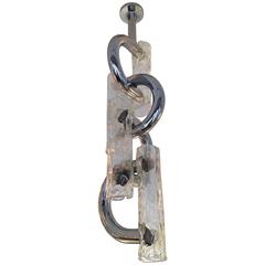 Mid-Century Murano Glass Ceiling Chandelier by Carlo Nason for Mazzega, 1970s