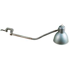 Metallic Green Erpe Industrial Drafting Table Lamp with Flexible Neck and Clamp 11