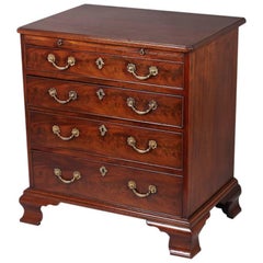 Antique Fine George III Period Mahogany Chest-of-drawers Unusually Small Proportions