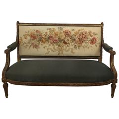 Large 19th Century Louis XVI Aubusson Settee 3
