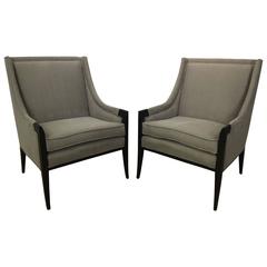 Pair of Attributed Edward Wormley for Dunbar Club Chairs 4