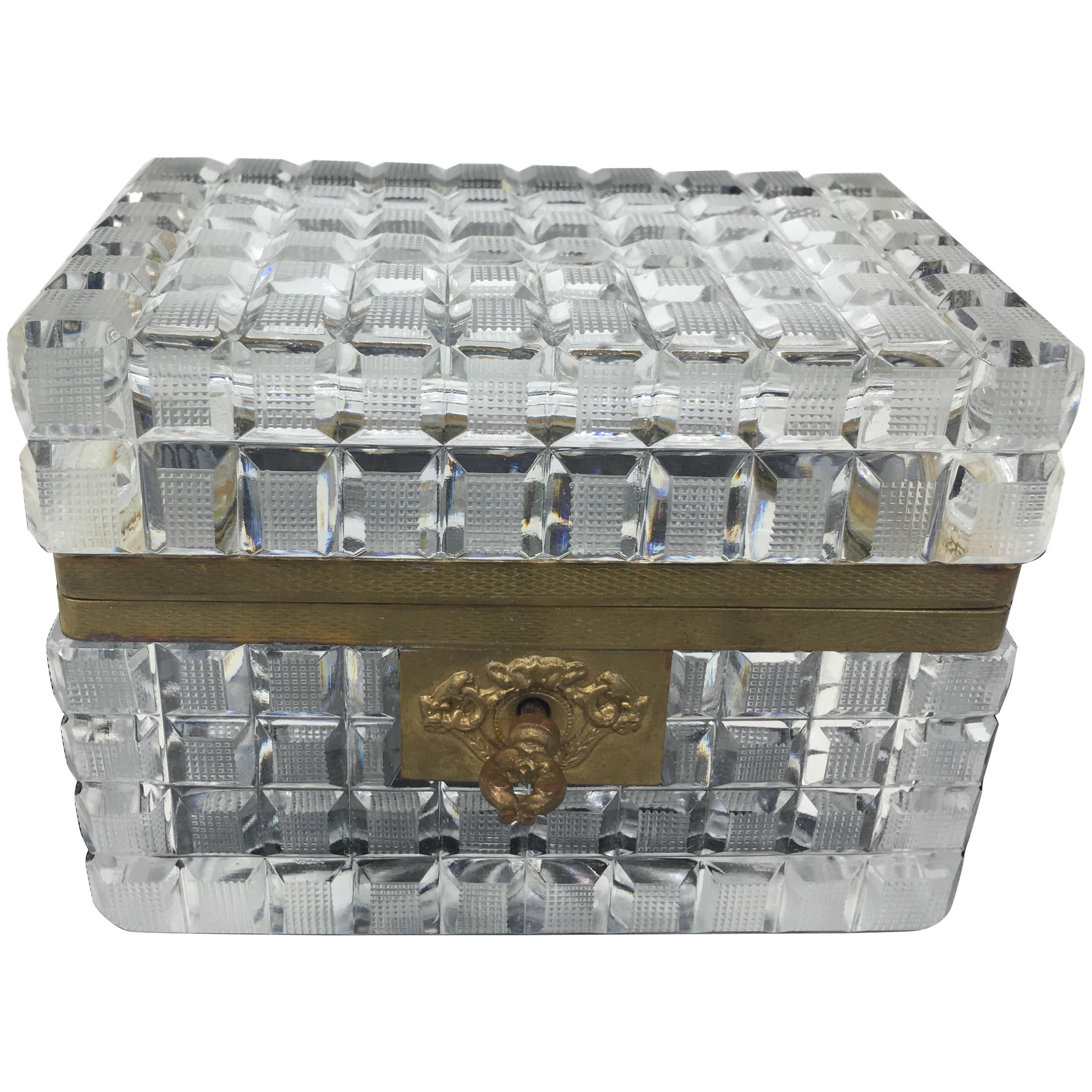 Baccarat Ormolu and Crystal Box
