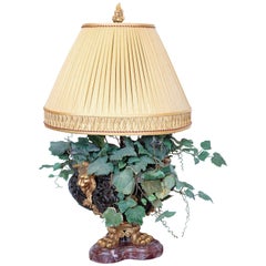 19th Century Patinated and Gilt Bronze Planter, Made into Lamp