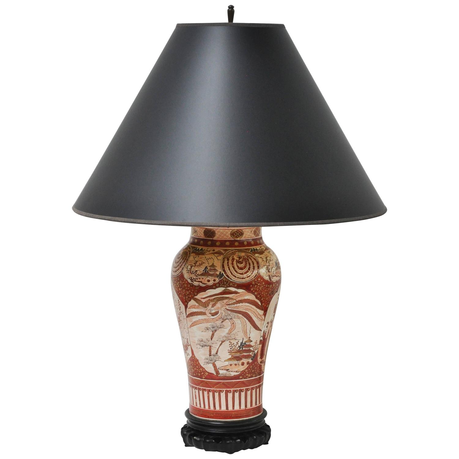 Asian Ginger Jar Shaped Lamp For Sale at 1stdibs