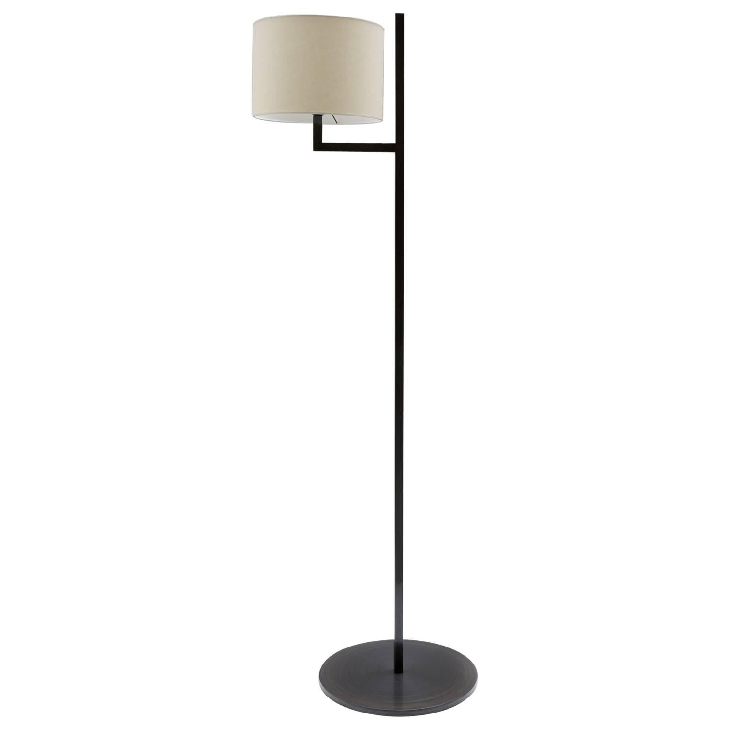 Cuatro Blackened Steel Floor Lamp For Sale