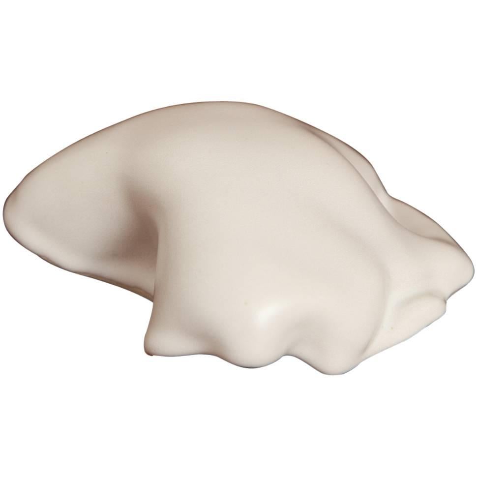 Sandra Zeenni White Ceramic "Nobe" Object For Sale