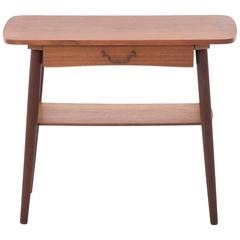 Danish Modern Side Table with Drawer