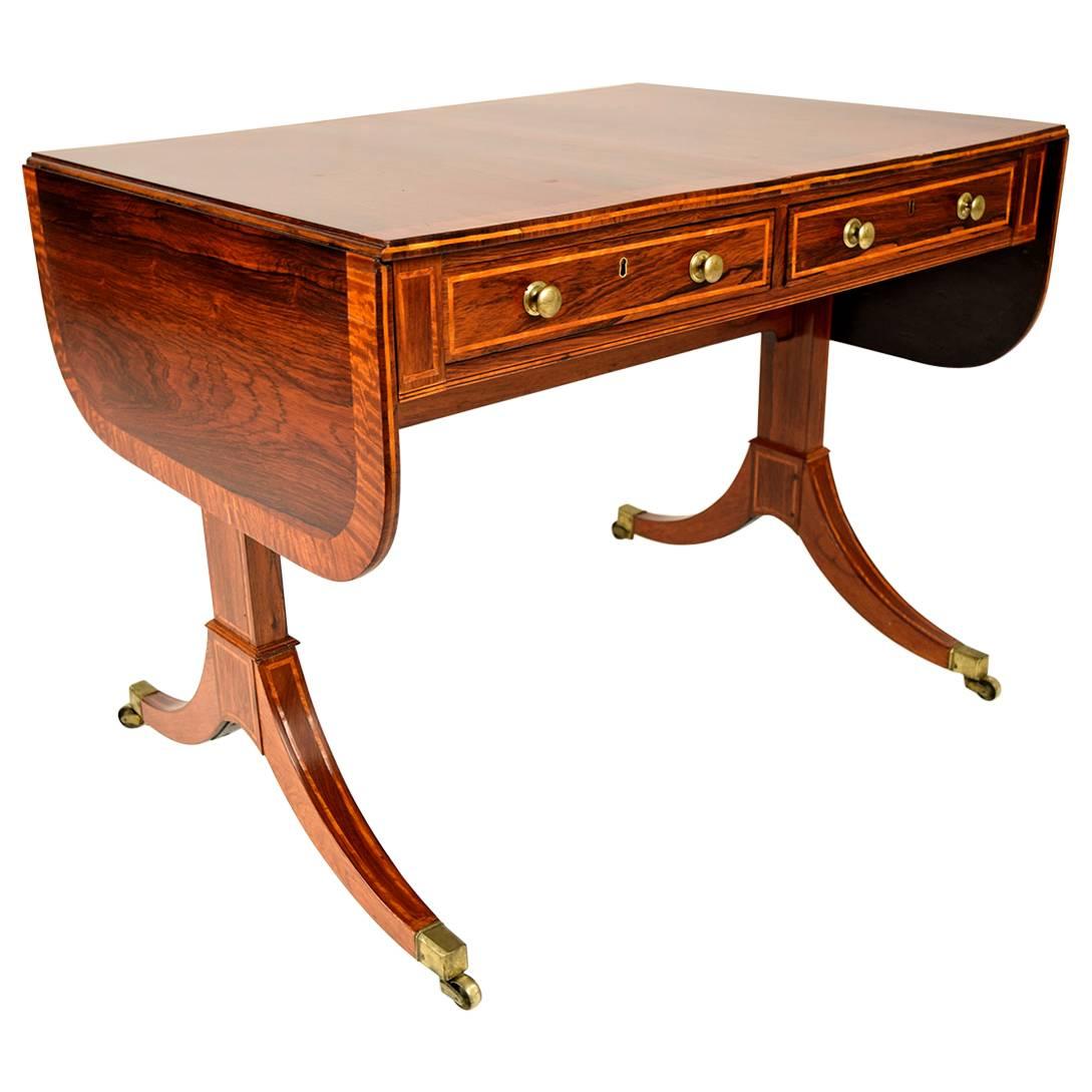 19th Century English Rosewood Sofa Table