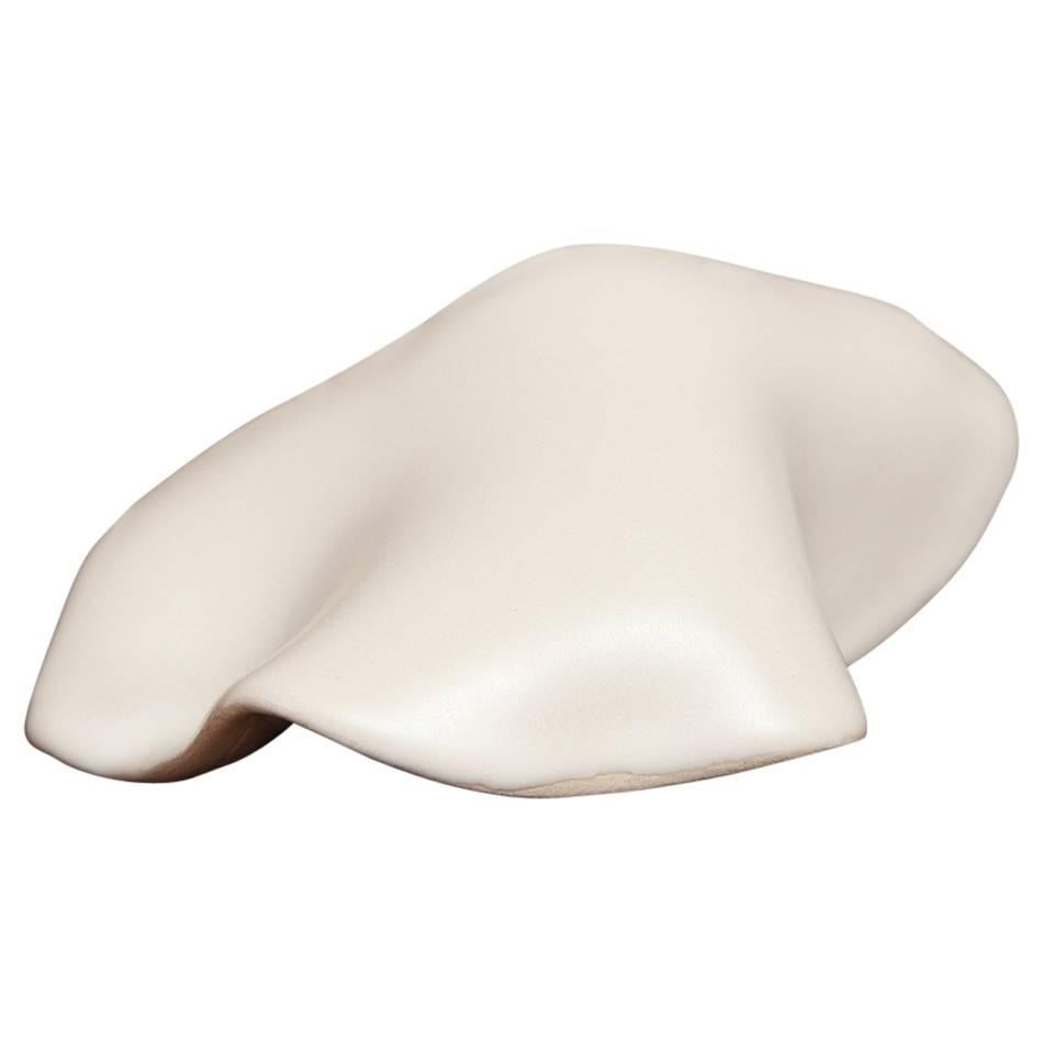 Sandra Zeenni White Ceramic "Nobe" Object For Sale
