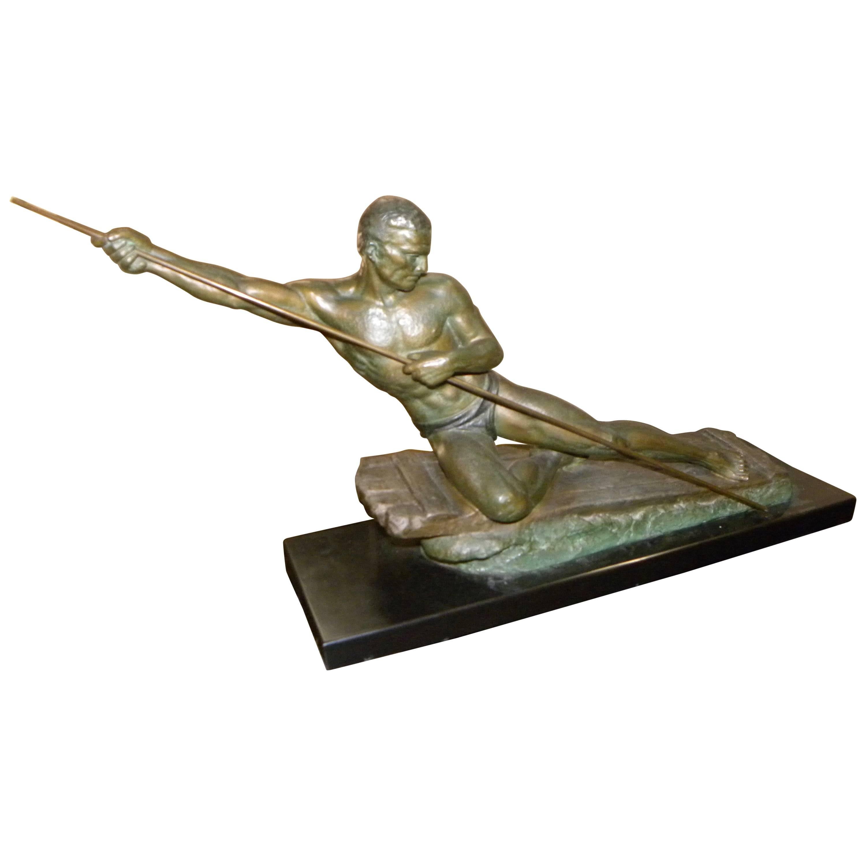 Male Warrior Art Deco Sculpture by Cipriani