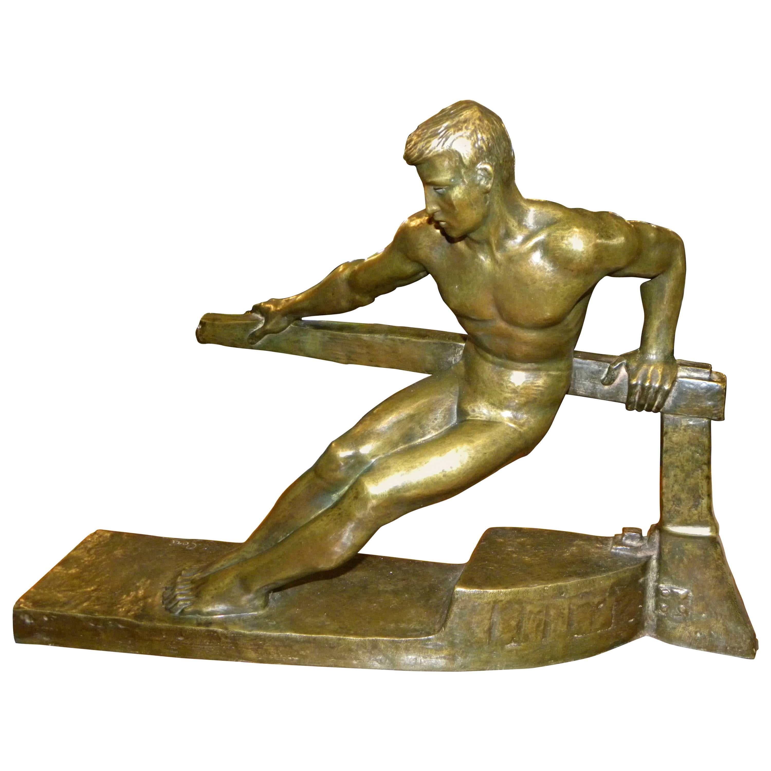 Art Deco Sculpture of a Boatman by Georges Gori