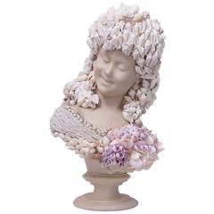 Shell-Encrusted Composition Bust