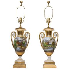 Pair of 19th Century Old Paris Lamps 5