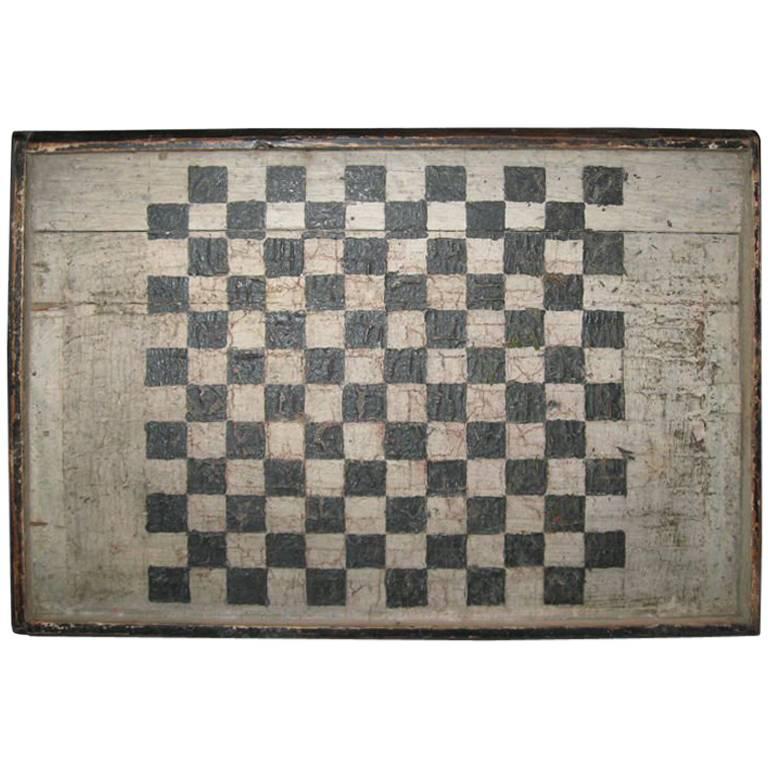Hand-Painted Antique Game Board