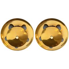 Pair of German 1970s Space Age Flush Ceiling Lights 8