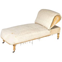 Antique Late 19th Century French Chaise Lounge or Daybed 