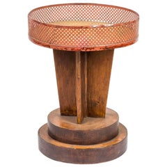 1920s French Deco Round Top Occasional Table or Plant Stand