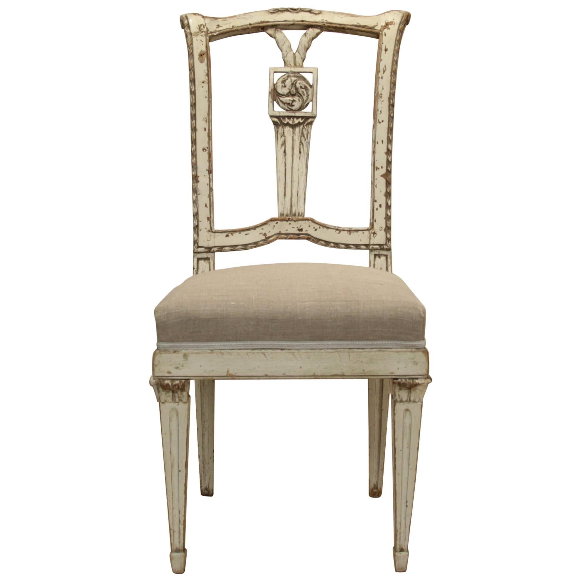 18th Century Painted Louis XVI Side Chair