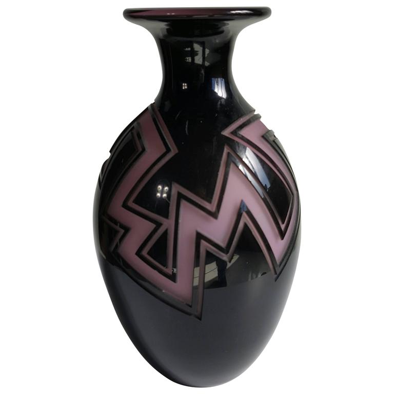 Correia Art Glass Bottle Vase Signed Numbered Artist Proof James Caswell