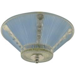 Pale Blue Glass Flush Mount