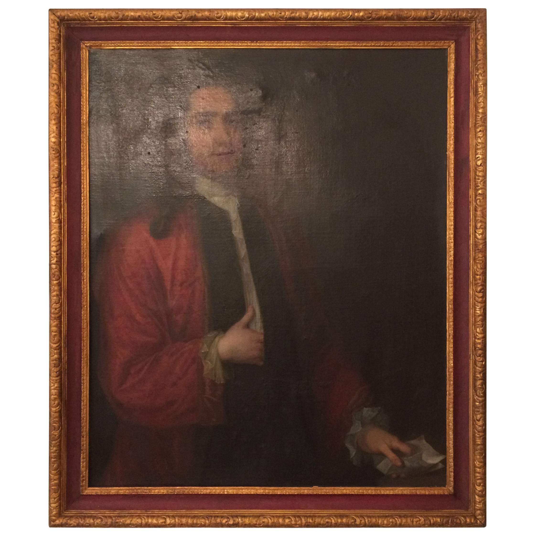 Large 19th Century Oil Painting of English Gentleman