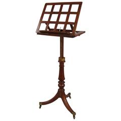 Antique Regency Mahogany Adjustable Music Stand