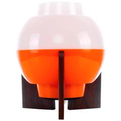 Spika Table Lamp, Bent Karlby for Ask Belysning, 1971, Acrylic and Rosewood Lamp
