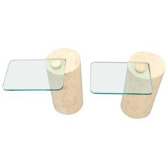 Pair of Cocktail End Tables in the Manner of Karl Springer