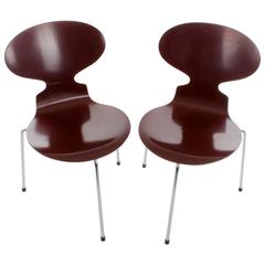 Ant Chairs - Model 3100 Chairs, Arne Jacobsen, Fritz Hansen, 1952, Classic Pair!