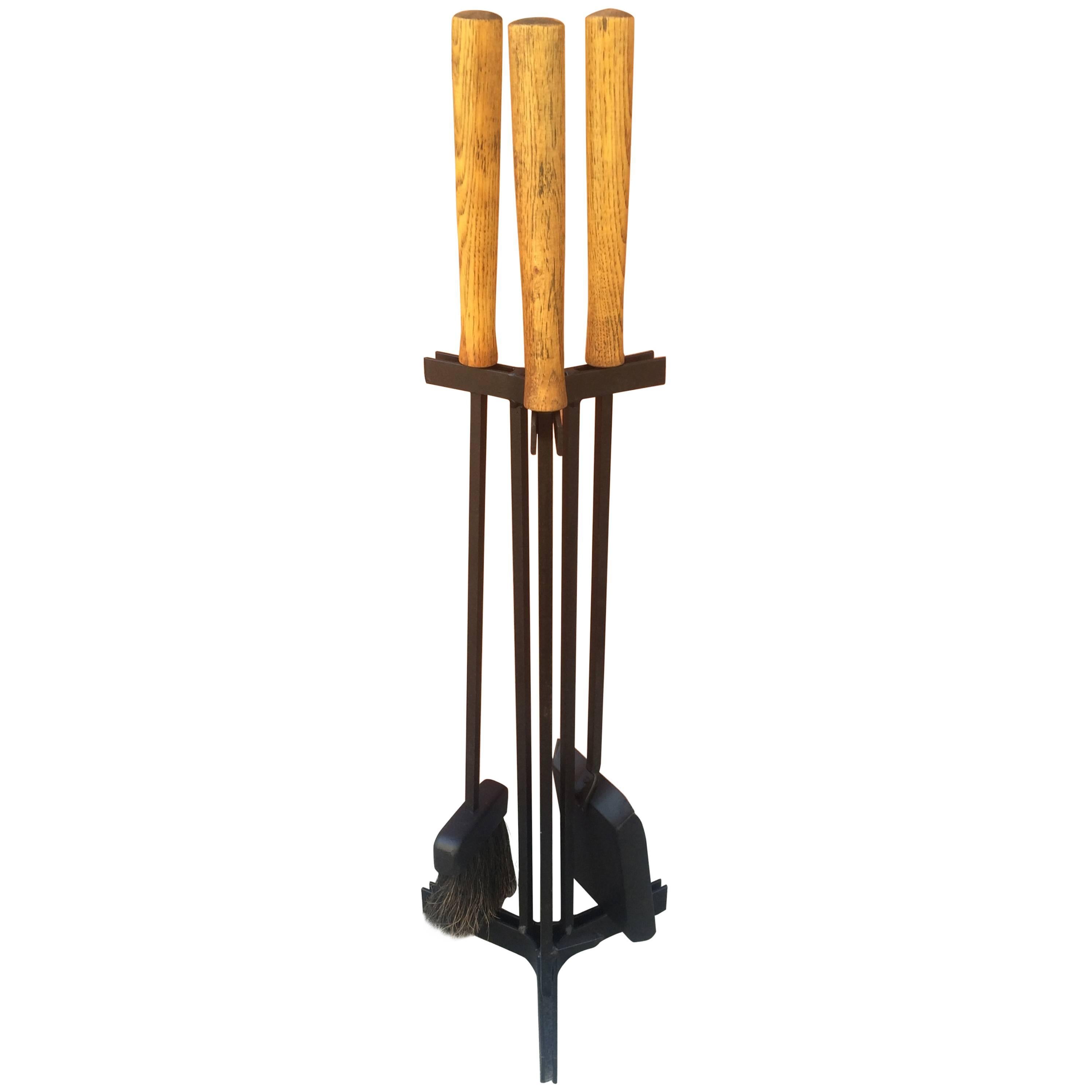 American Modernist Fireplace Tools