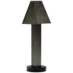 Post Modern Silver Metal Mesh Table Lamp by Wendy Stevens
