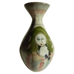 Polia Pillin Vase en céramique de studio moderne du milieu du siècle dernier